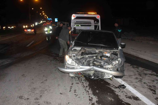 Islak yol kazaya neden oldu