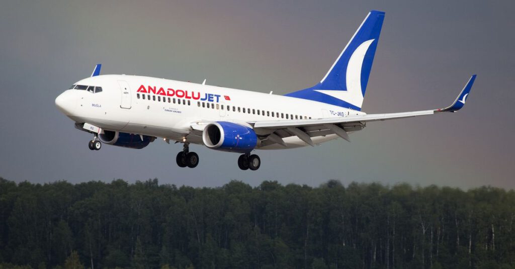 Anadolujet uçağı acil iniş yaptı