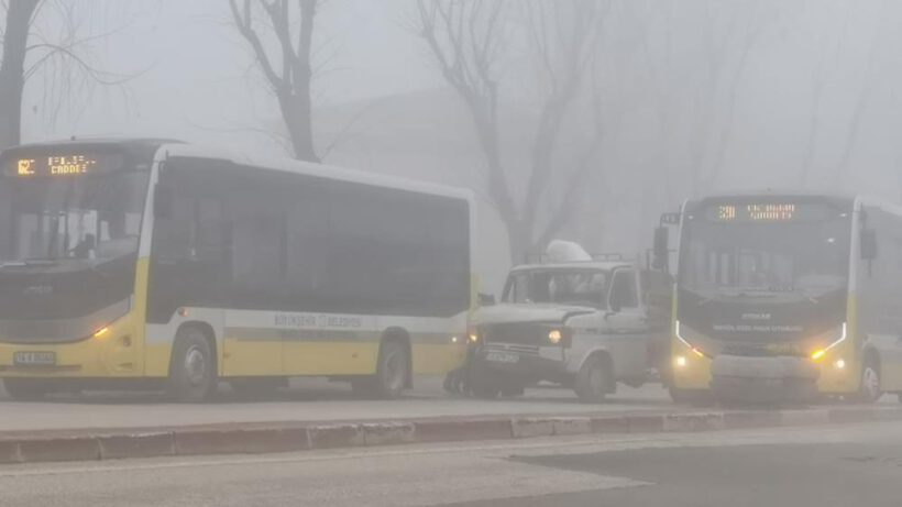 Bursa’da yoğun sis kazaya sebep oldu