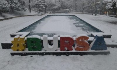Bursa’nın yoğun kar yağışından görüntüler