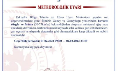 Bursa Valiliği’nden fırtına uyarısı