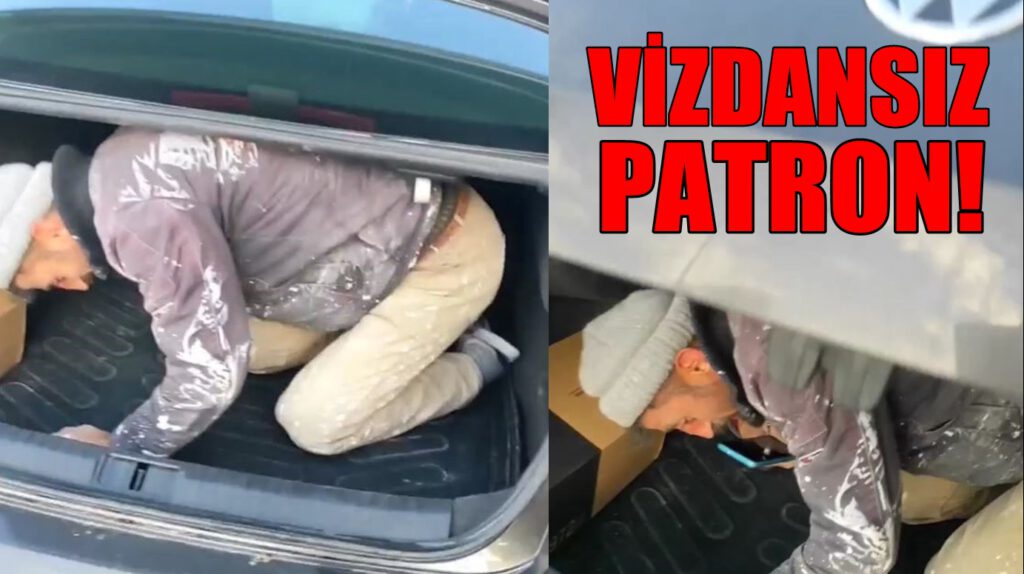 İşçisini araba kirlenmesin diye bagajda taşıdı