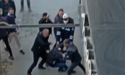 Yanlış anlamışlar… Meydan dayağı kamerada!