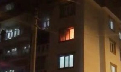 Bursa’da bir daire alev alev yandı