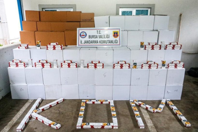 Bursa’da 500 bin liralık kaçak makaron ele geçirildi