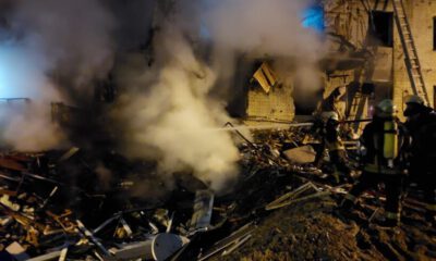 Kiev’de vurulan Rus İHA’sı binaya düştü! Yaralılar var