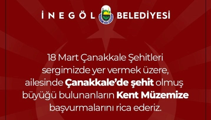 İnegöl Belediyesi’nden şehit ve gazi yakınlarına çağrı