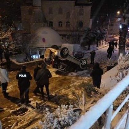 Bursa’da rampadan inen cip takla attı