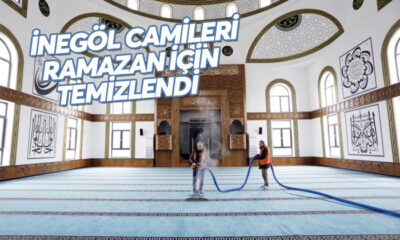 İnegöl’de camiler Ramazan’a hazırlandı