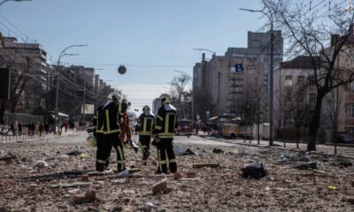 Kiev’de harabeye dönen sivil yapılar görüntülendi