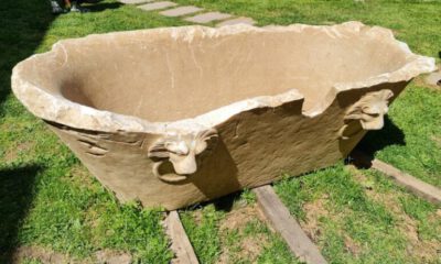 Bir tonluk 1800 yıllık mermer küvet Afrodisias Müzesi’nde sergilenecek