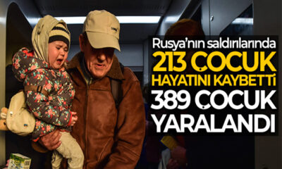 Rusya’nın Ukrayna’ya saldırılarında 213 çocuk hayatını kaybetti