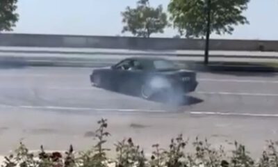 Düğün konvoyunun önünü kesip drift yaptı