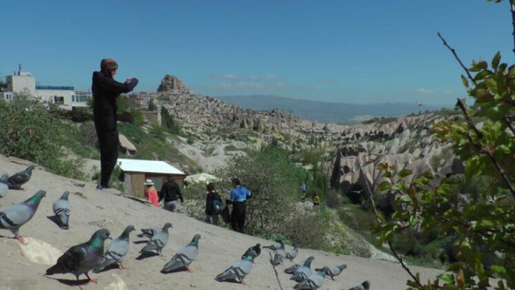 Yeşile bürünen Kapadokya havadan görüntülendi