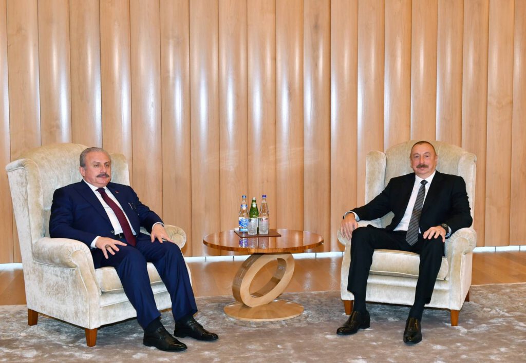 Aliyev, TBMM Başkanı Şentop’u kabul etti