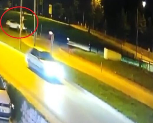 Kontrolden çıkan cip dereye böyle uçtu