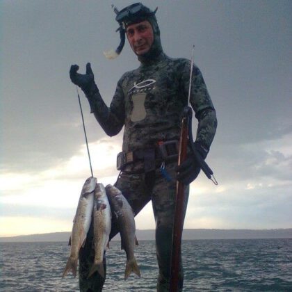 Zıpkınla balık avı sonu oldu