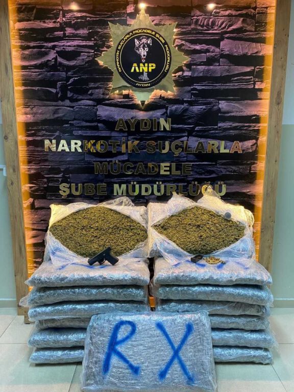 Aydın’da operasyonda 75 kilogram uyuşturucu ele geçirildi