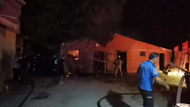 Ahır yangınında inanılmaz kurtuluş