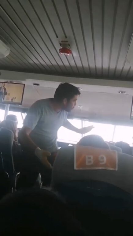 Denizin ortasında feribotta korku dolu anlar