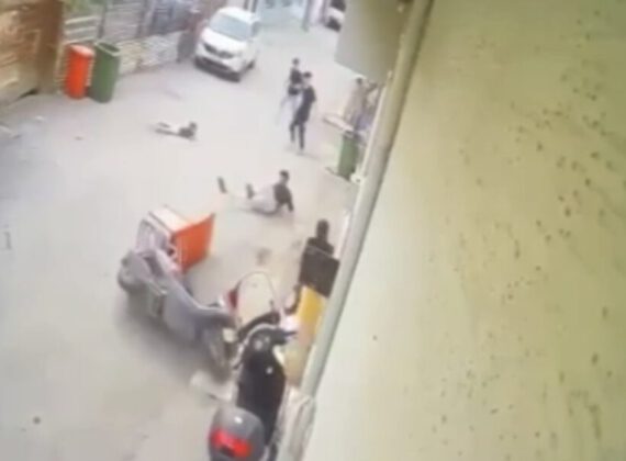 Kahraman motokurye küçük çocuğa çarpmamak için kendi canını hiçe saydı