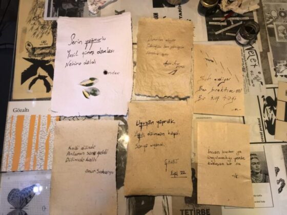 Nilüfer’de ürettikleri kağıt ve mürekkeple ‘Haiku’ yazdılar