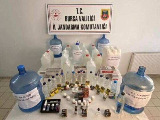 Bursa’da jandarmadan sahte rakı operasyonu