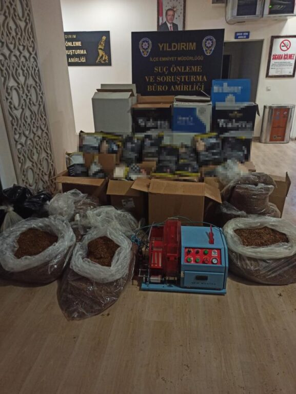 Bursa’da kaçak tütün operasyonu: 1 gözaltı