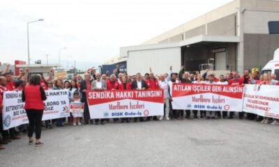 DİSK heyeti direnişteki Marlboro ve Betonstar işçilerini ziyaret etti
