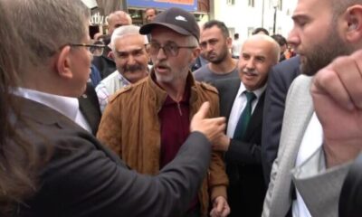Amasya’da cami çıkışı yuhalanan Ahmet Davutoğlu sokakta vatandaşla tartıştı