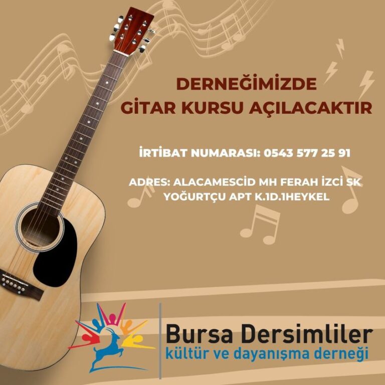 Dersimliler Derneği gitar kursu verecek