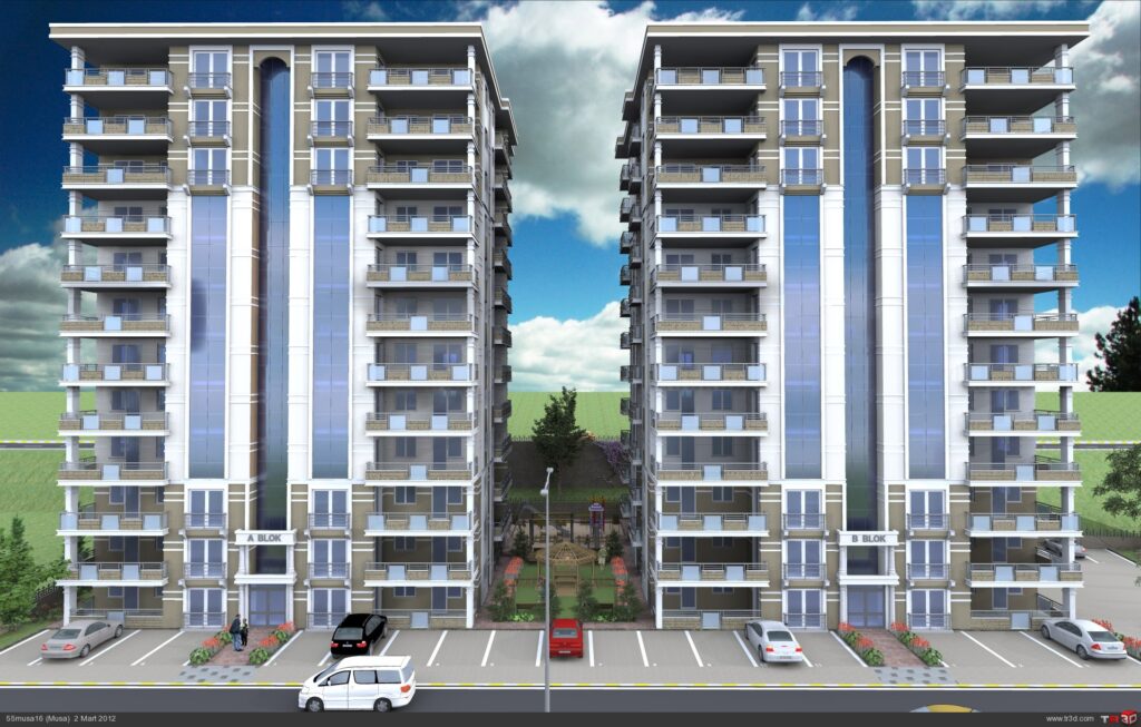 Bursa Yıldırım’da 185 m² arsa üzerindeki beş katlı binanın 1/3 hissesi icradan satılıktır