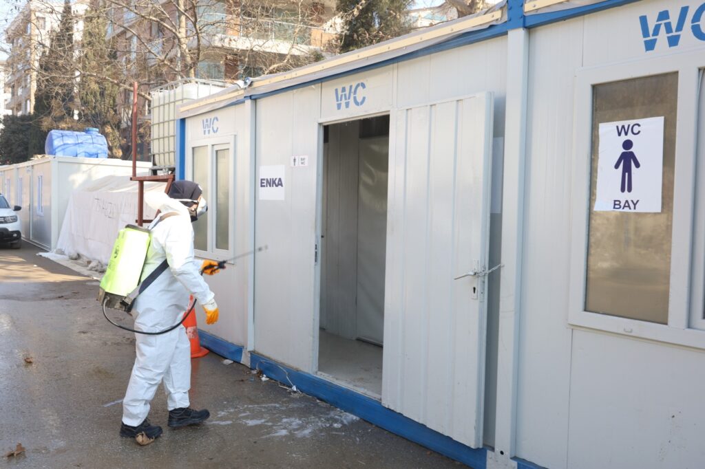 Bursa Büyükşehir’den deprem bölgesinde hijyen seferberliği