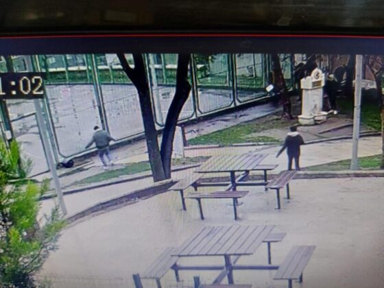 Bursa’da parktaki kedi kulübelerini yakıp, çöp kutularına zarar verdiler