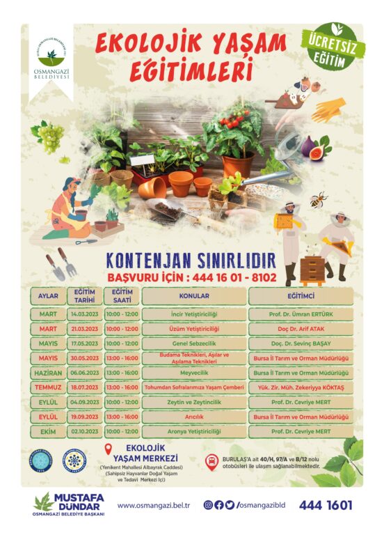 Osmangazi’de ‘Ekolojik Yaşam Eğitimleri’ başlıyor