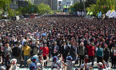Güney Kore’de 1 Mayıs mitinglerine binlerce işçi katıldı
