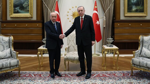 Cumhurbaşkanı Erdoğan ile Bahçeli görüşüyor