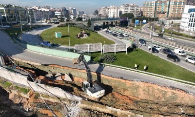 Bursa’da göçen yolda çalışma başladı