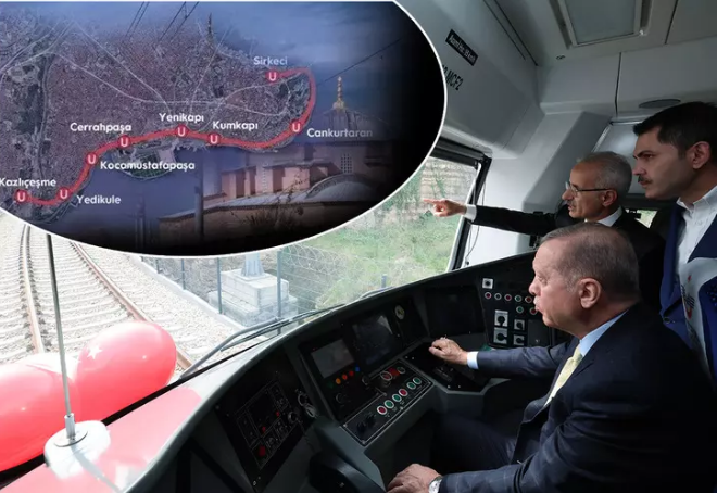Sirkeci-Kazlıçeşme hattının açılışında ilk seferi Erdoğan yaptı!