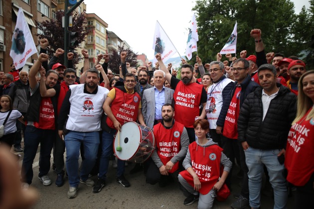 Bursa’da işçilerin 1 Mayıs yürüyüşü