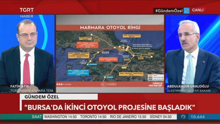Ulaştırma ve Altyapı Bakanı Abdülkadir Uraloğlu’ndan Bursa’ya yeni otoyol müjdesi