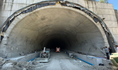 Trabzon’da tünel inşaatında iskele çöktü