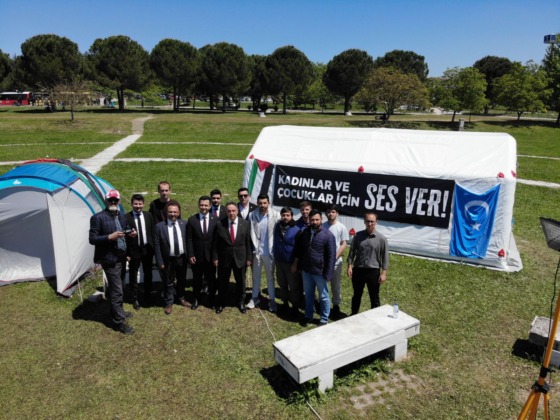 Büyük Birlik Partisin’den  Uludağ Üniversitesindeki Filistin’e Destek Çadırlarına Ziyaret