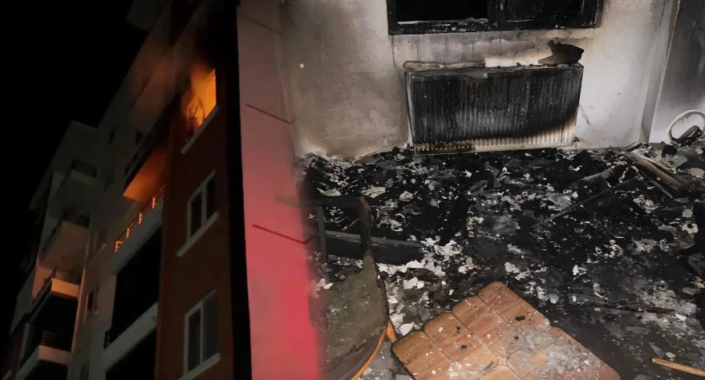 Eşiyle tartıştı, evi ateşe verdi