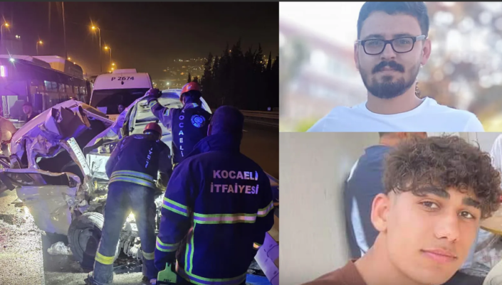 Bariyerlere çarpan otomobilde feci son