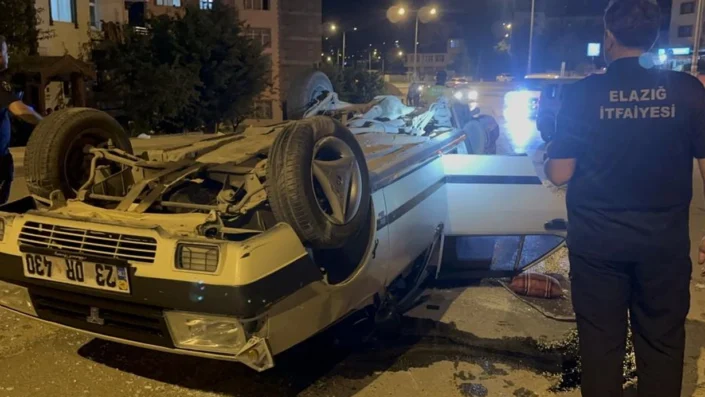 Tekeri koptu, takla attı, ters yöne uçtu!