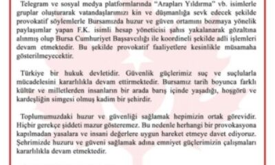 Bursa’da provokasyona gözaltı