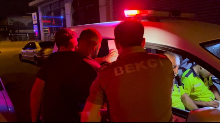 Polis ekiplerinden kaçan sürücü gece kartallarına takıldı