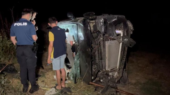 Alkollü direksiyon başına geçti kontrolden çıkıp viyadüğe uçtu