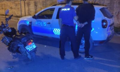 Motosiklet çalacaktı, polisle karşılaştı